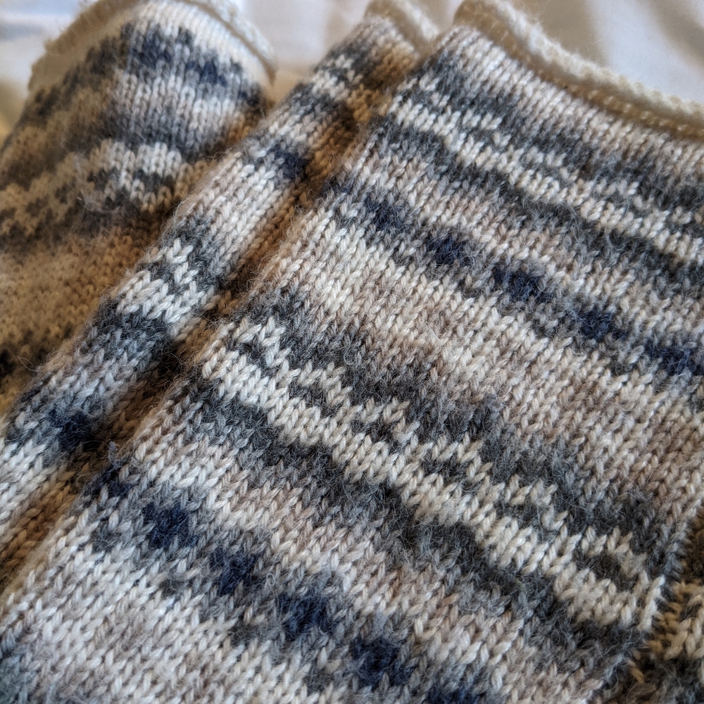 Lemon Jacquard Knit Leg Warmers